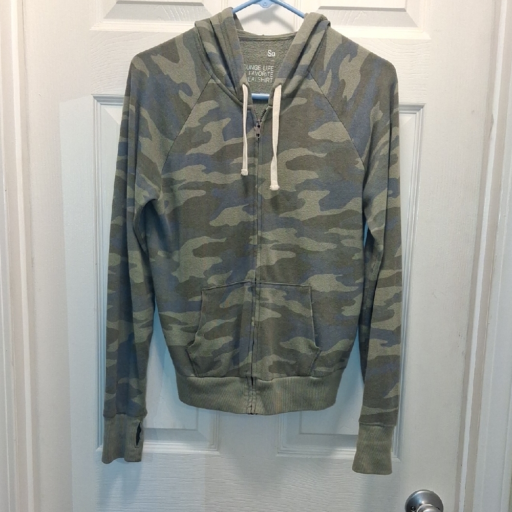 Camo Zip-Up Hoodie